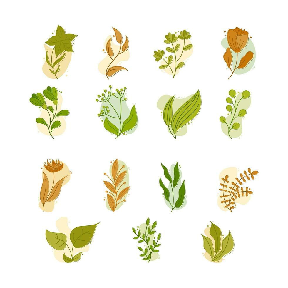 Aesthetic Floral Illustration. Simple flower outline design. Floral line art. Hand drawn flower outline. Botanical flower outline. Plant, flower silhouette. Wedding sketch. Vector illustration.