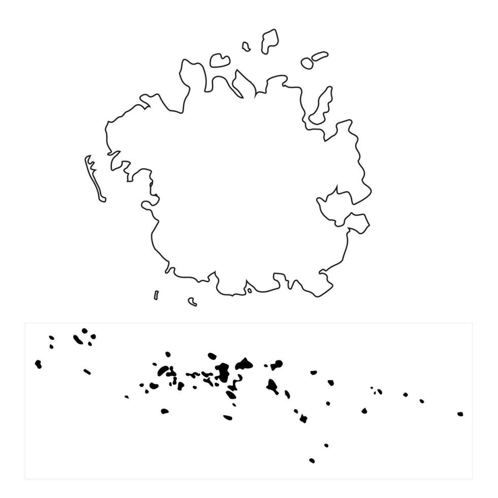 Highly detailed Federated States of Micronesia map with borders isolated on background vector