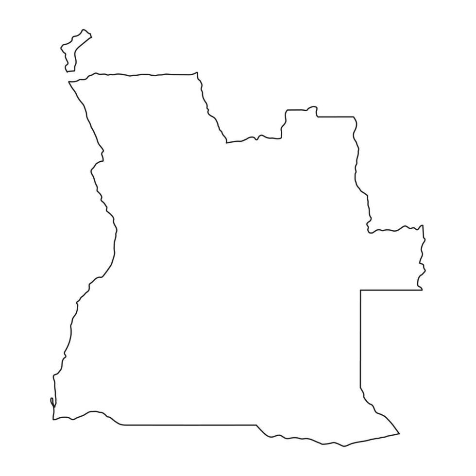 Highly detailed Angola map with borders isolated on background vector