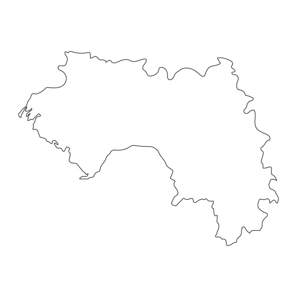 Highly detailed Guinea map with borders isolated on background vector