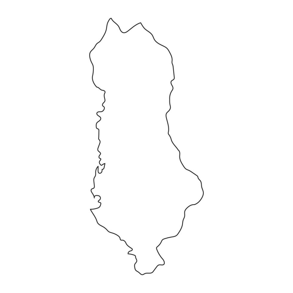 Highly detailed Albania map with borders isolated on background vector