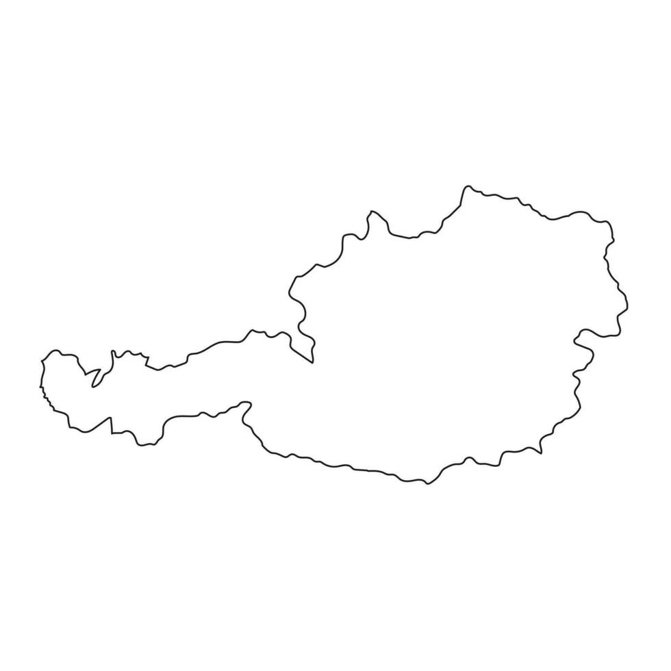 Highly detailed Austria map with borders isolated on background vector