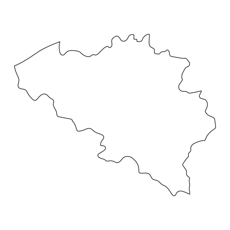 Highly detailed Belgium map  with borders isolated on background vector
