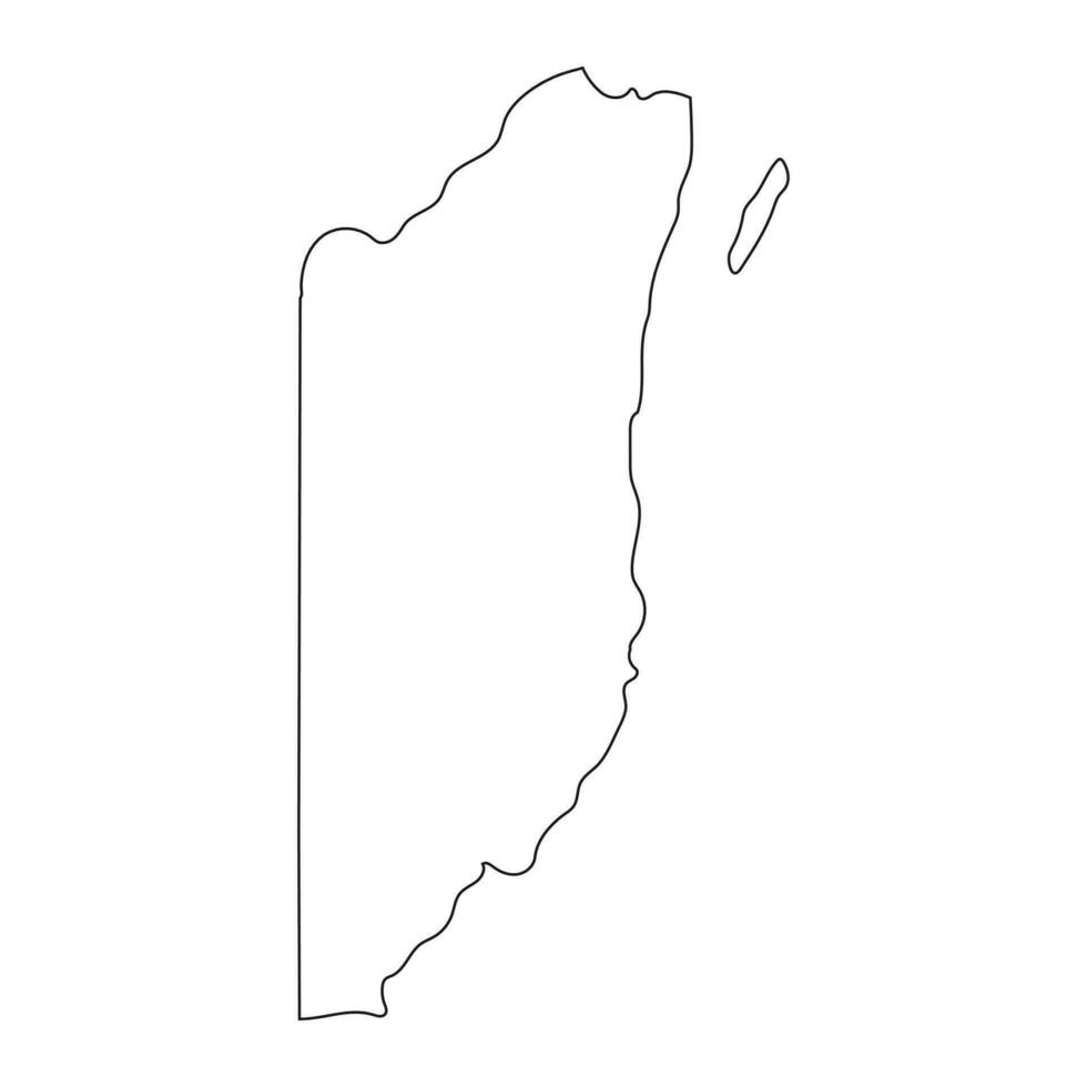 Highly detailed Belize map  with borders isolated on background vector