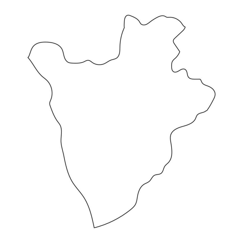 Highly detailed Burundi map with borders isolated on background vector