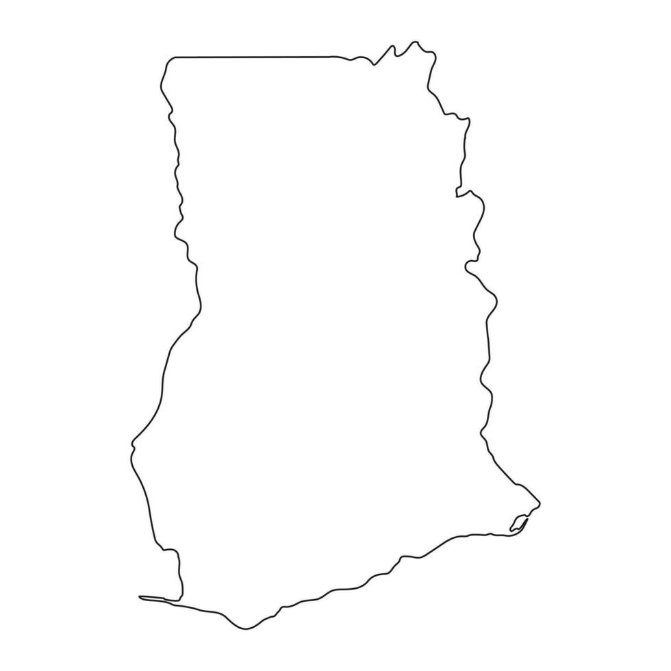 Highly detailed Ghana map with borders isolated on background vector