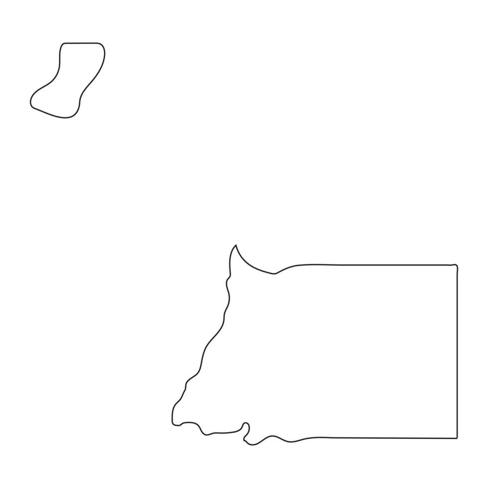 Highly detailed Equatorial Guinea map with borders isolated on background vector
