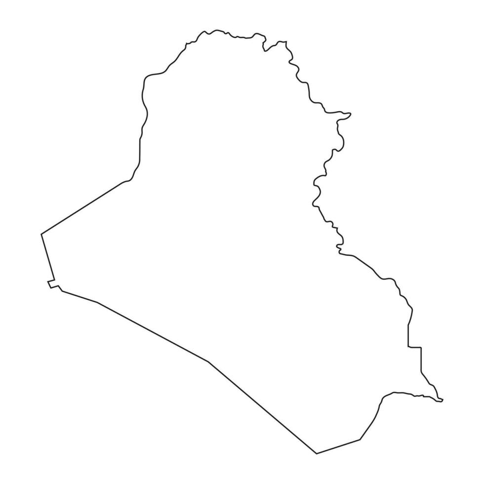 Highly detailed Iraq map with borders isolated on background vector