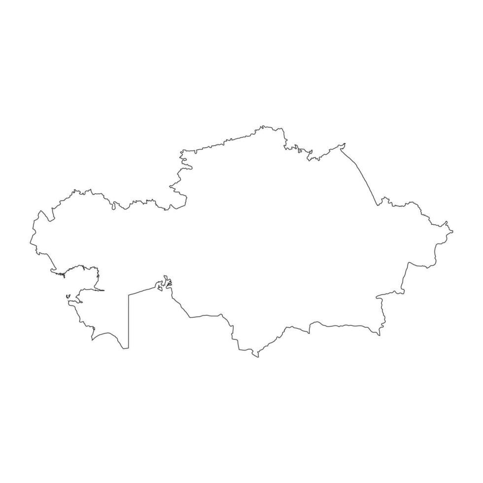 Highly detailed Kazakhstan map with borders isolated on background vector