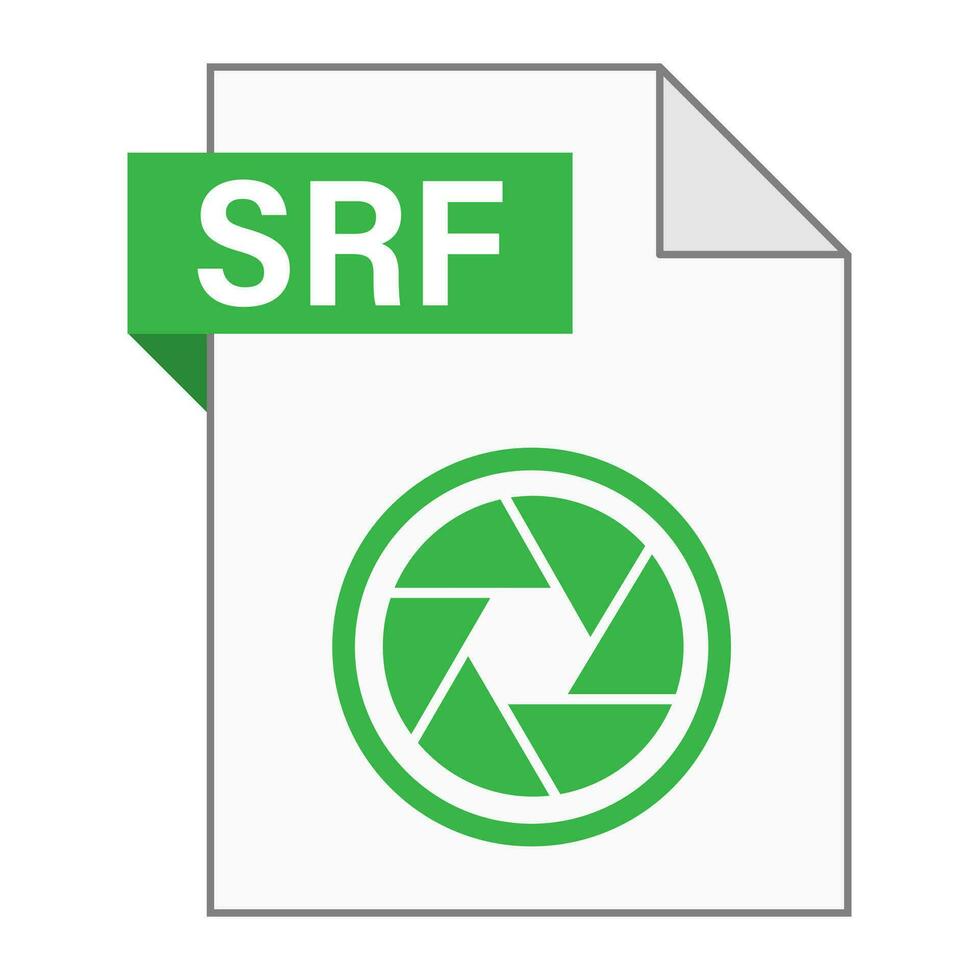Modern flat design of SRF file icon for web vector