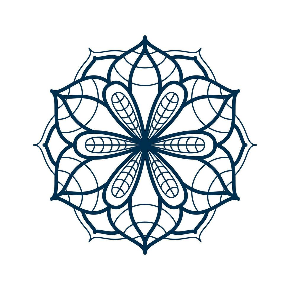 mandala vector elemento redondo ornamento decoración para adulto colorante páginas, estrés alivio y relajación meditación, tatuaje, alheña, etc