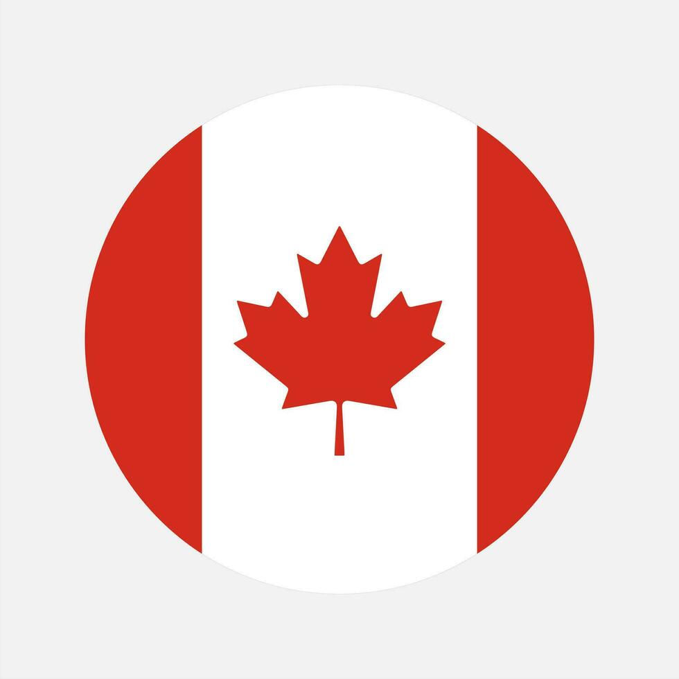 Canada flag simple illustration for independence day or election vector