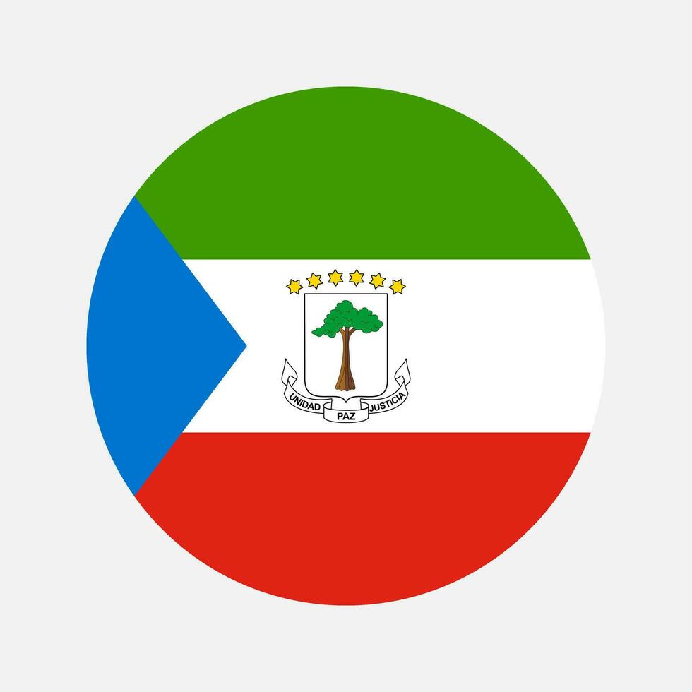 Equatorial Guinea flag simple illustration for independence day or election vector