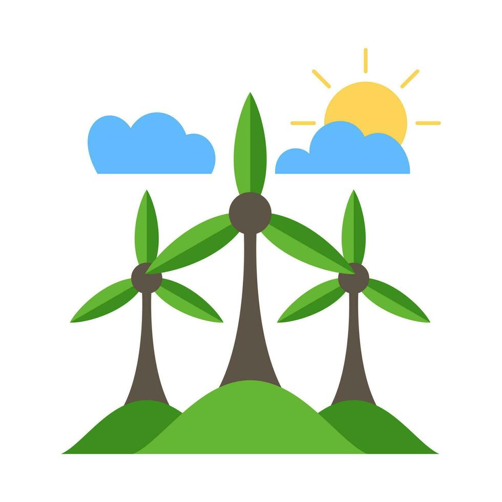 Earth Day Element Illustration, Green Energy For Sustainable Development Technology. Go Green And  Recyclable Symbol vector