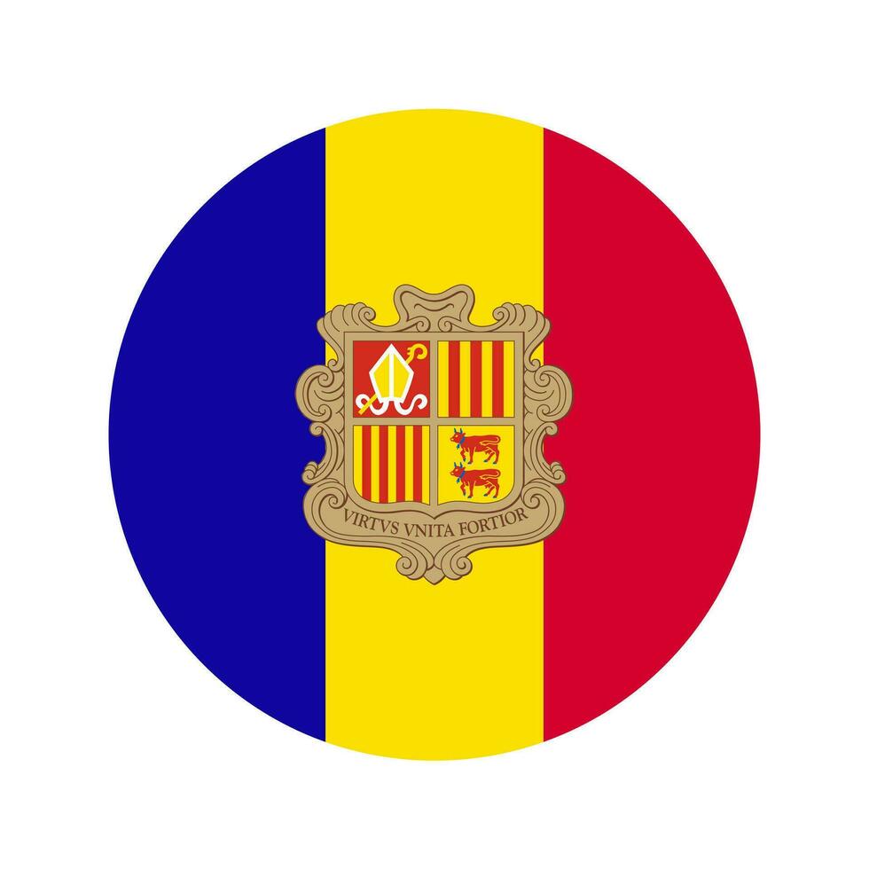 Andorra flag simple illustration for independence day or election vector