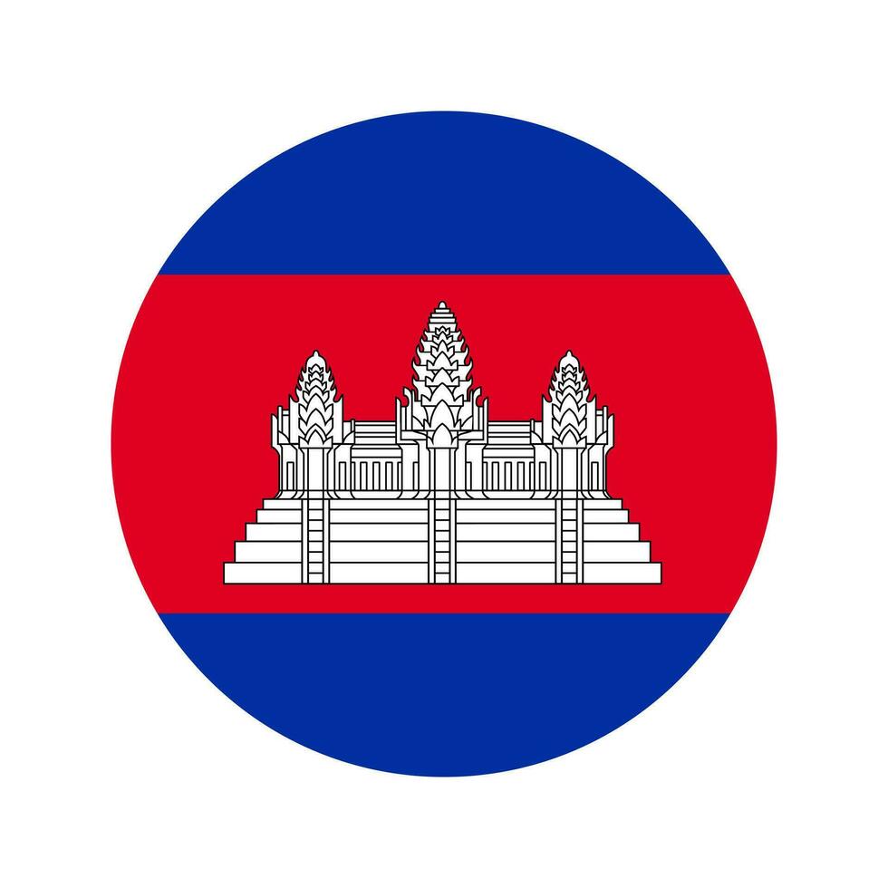 Cambodia flag simple illustration for independence day or election vector