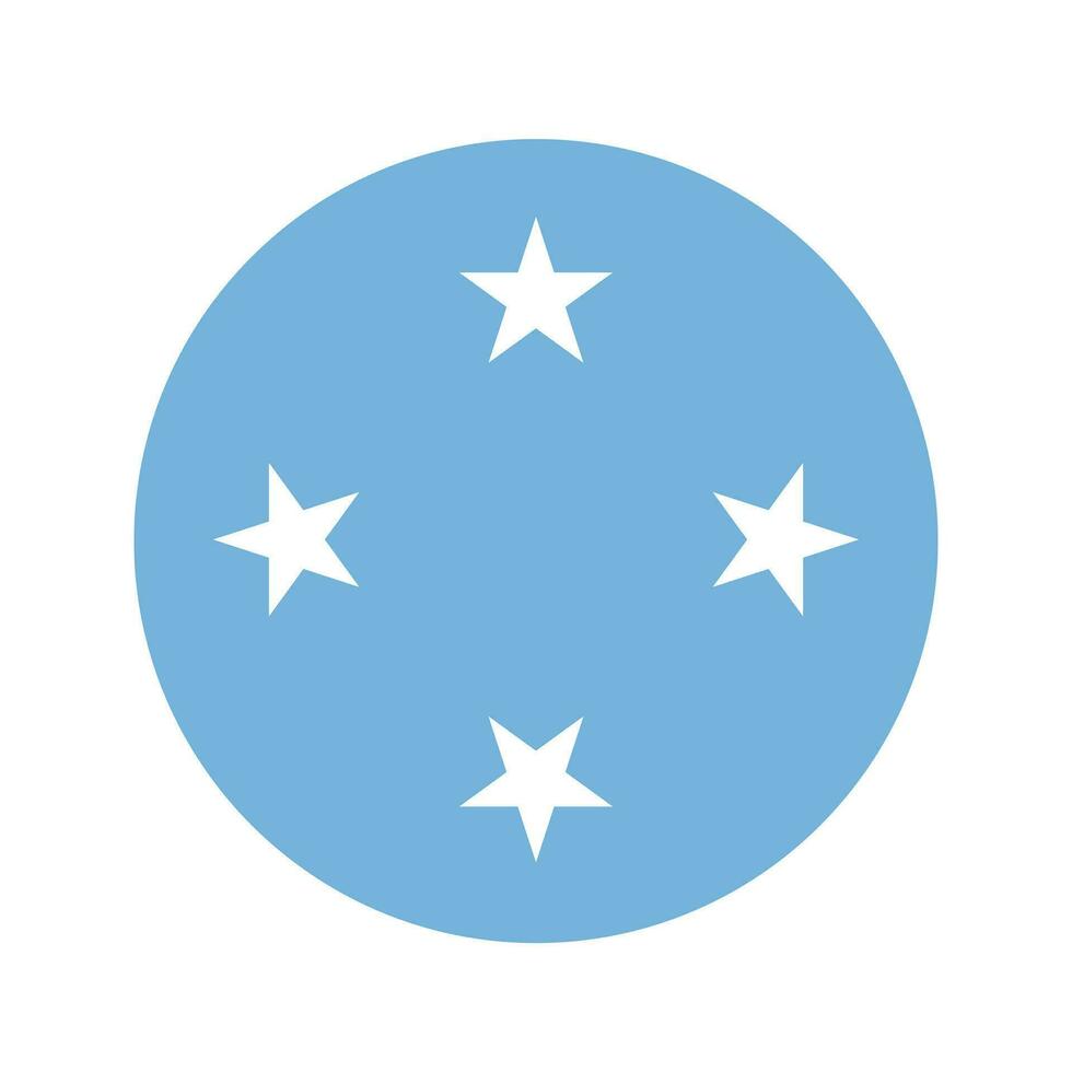 Federated States of Micronesia flag simple illustration for independence day or election vector