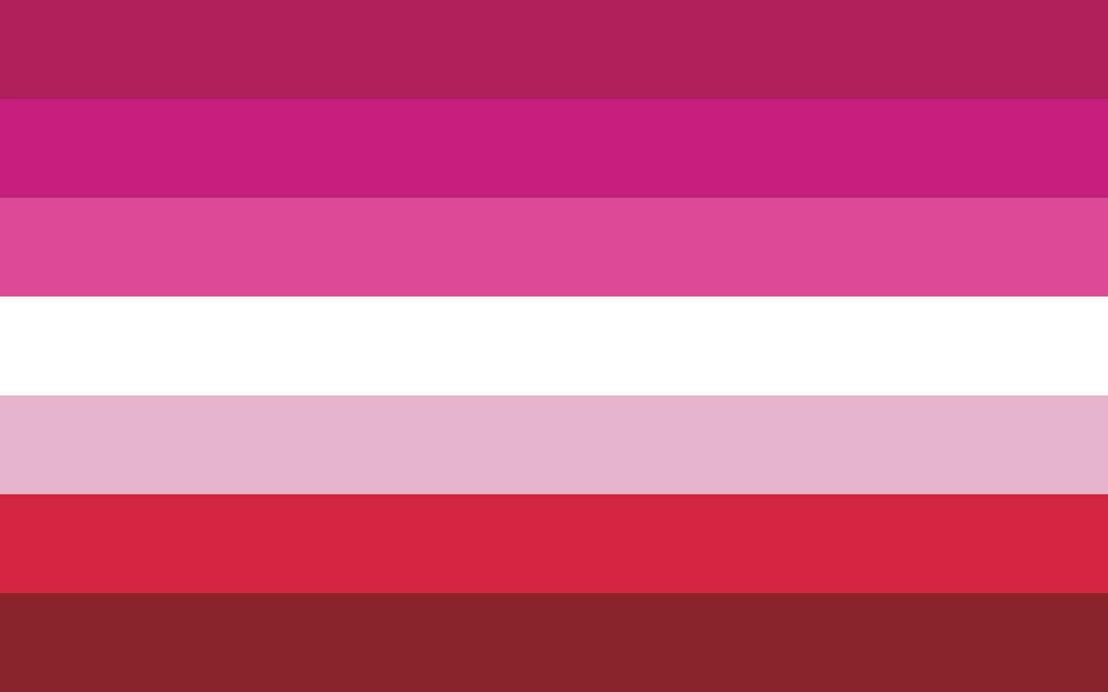 bandera del orgullo lésbico bandera del orgullo de la identidad sexual vector