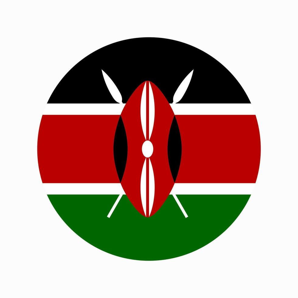 Kenya flag simple illustration for independence day or election vector