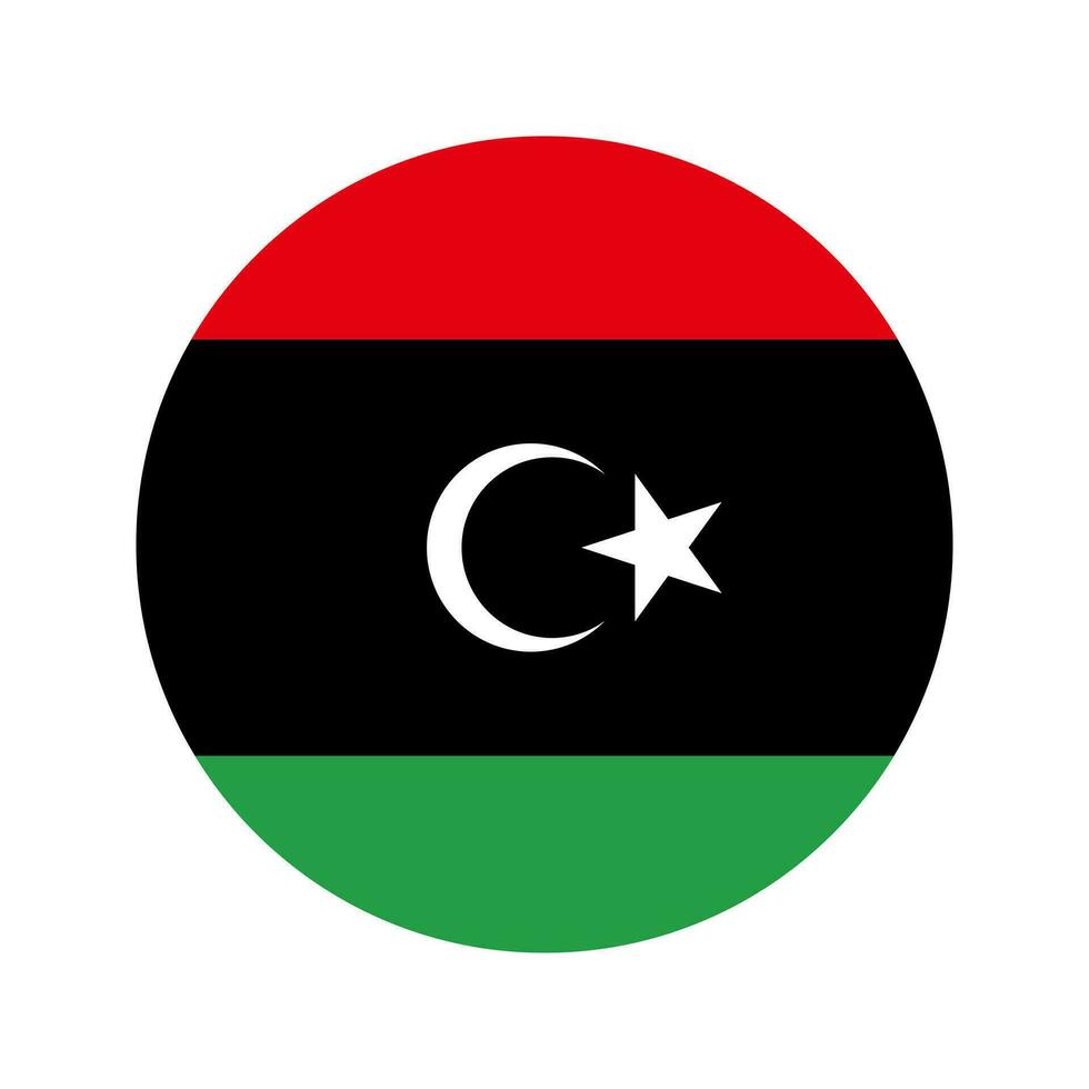 Libya flag simple illustration for independence day or election vector