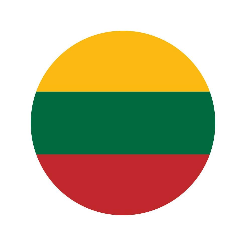 Lithuania flag simple illustration for independence day or election vector