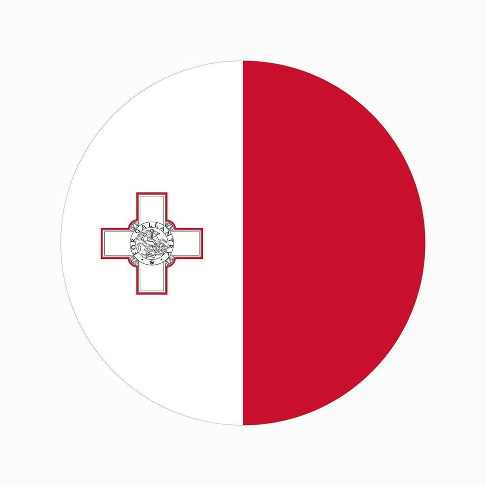 Malta flag simple illustration for independence day or election vector