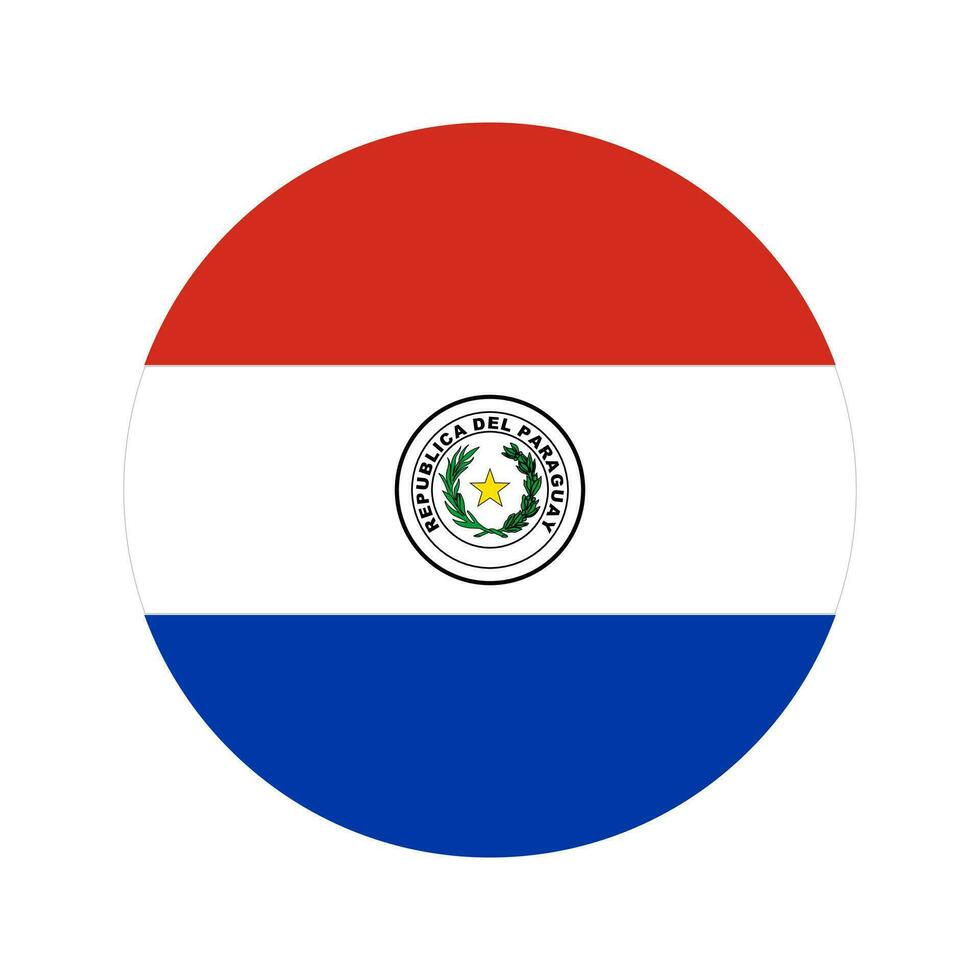 Paraguay flag simple illustration for independence day or election vector