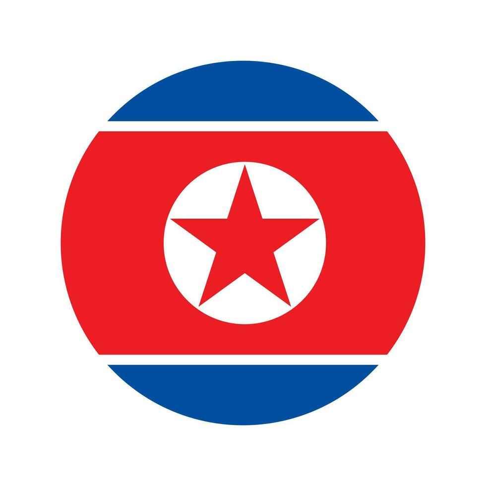 North Korea flag simple illustration for independence day or election vector