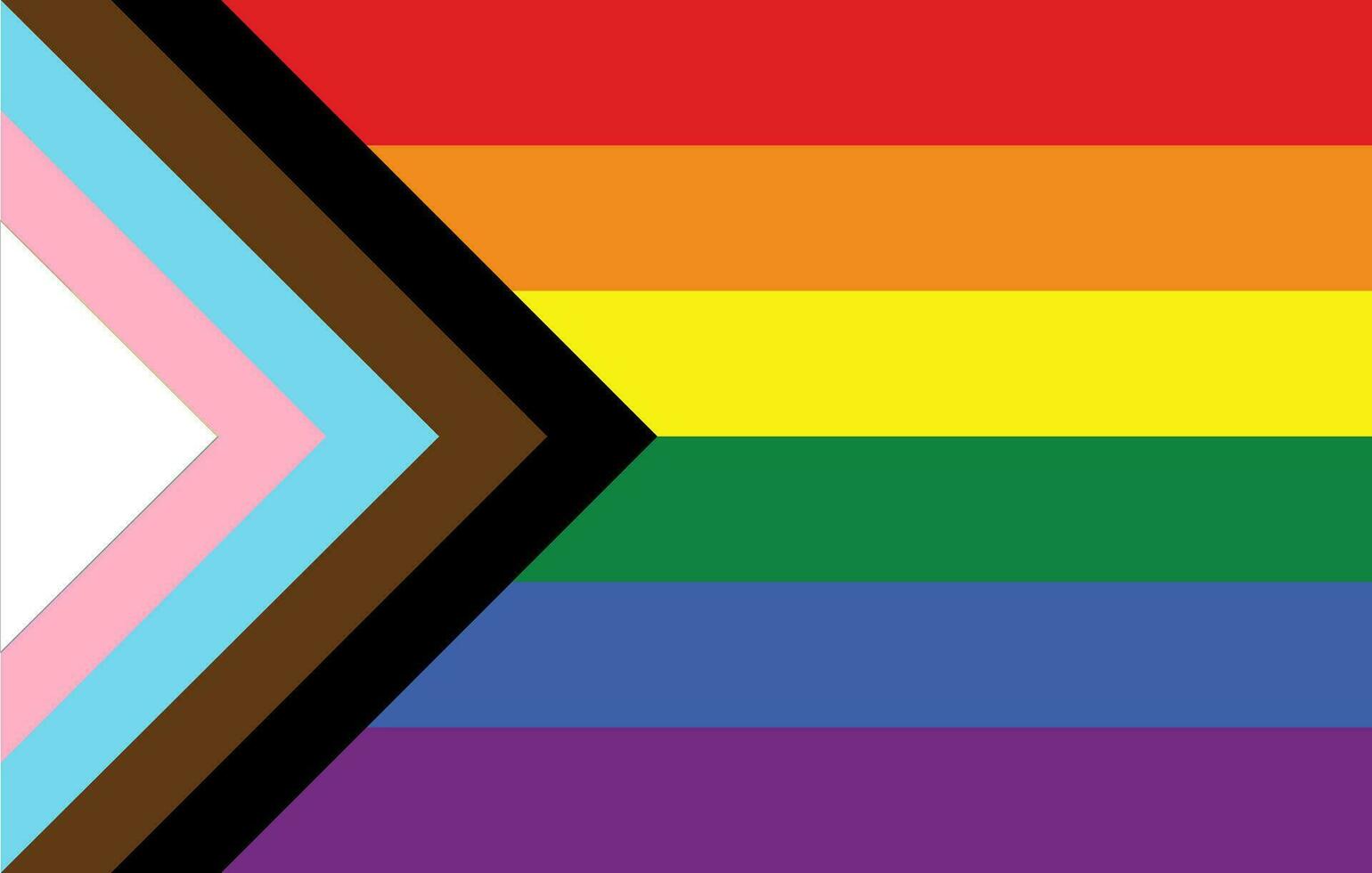 bandera del orgullo del progreso nueva bandera del orgullo lgbtq vector