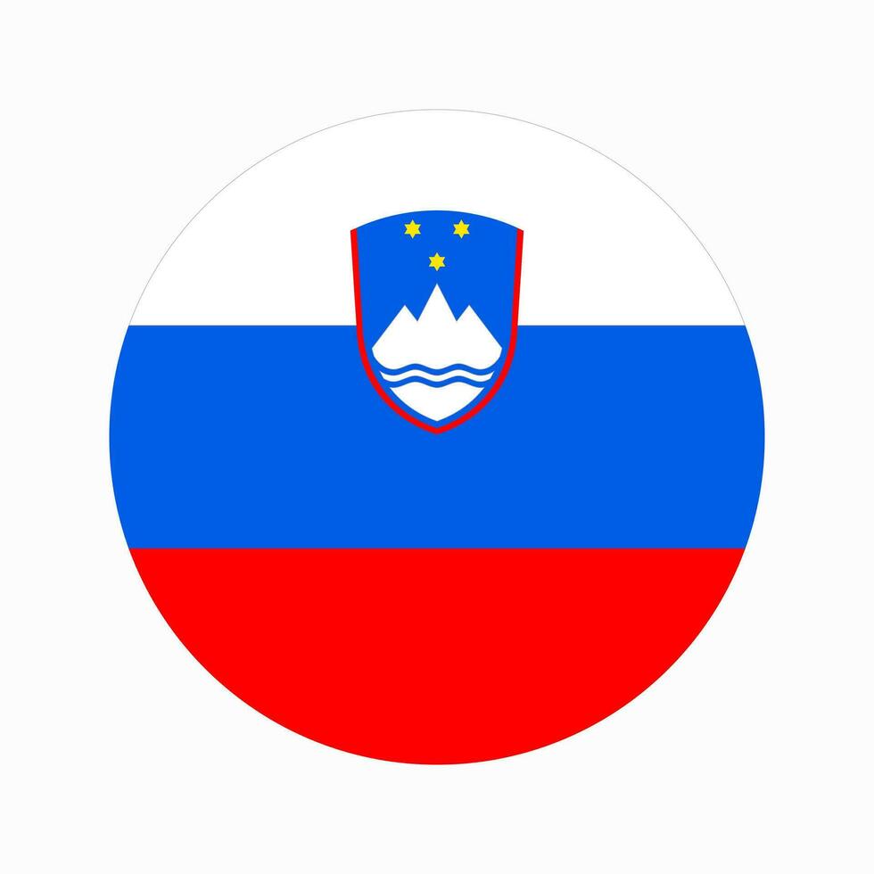 Slovenia flag simple illustration for independence day or election vector