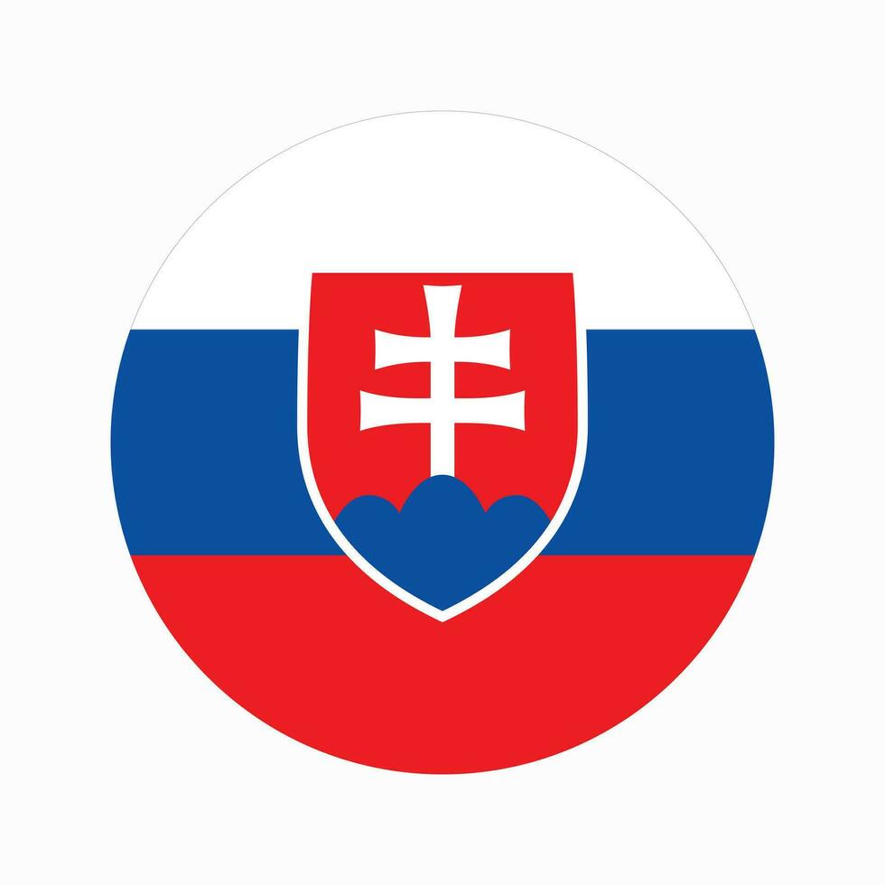 Slovakia flag simple illustration for independence day or election vector