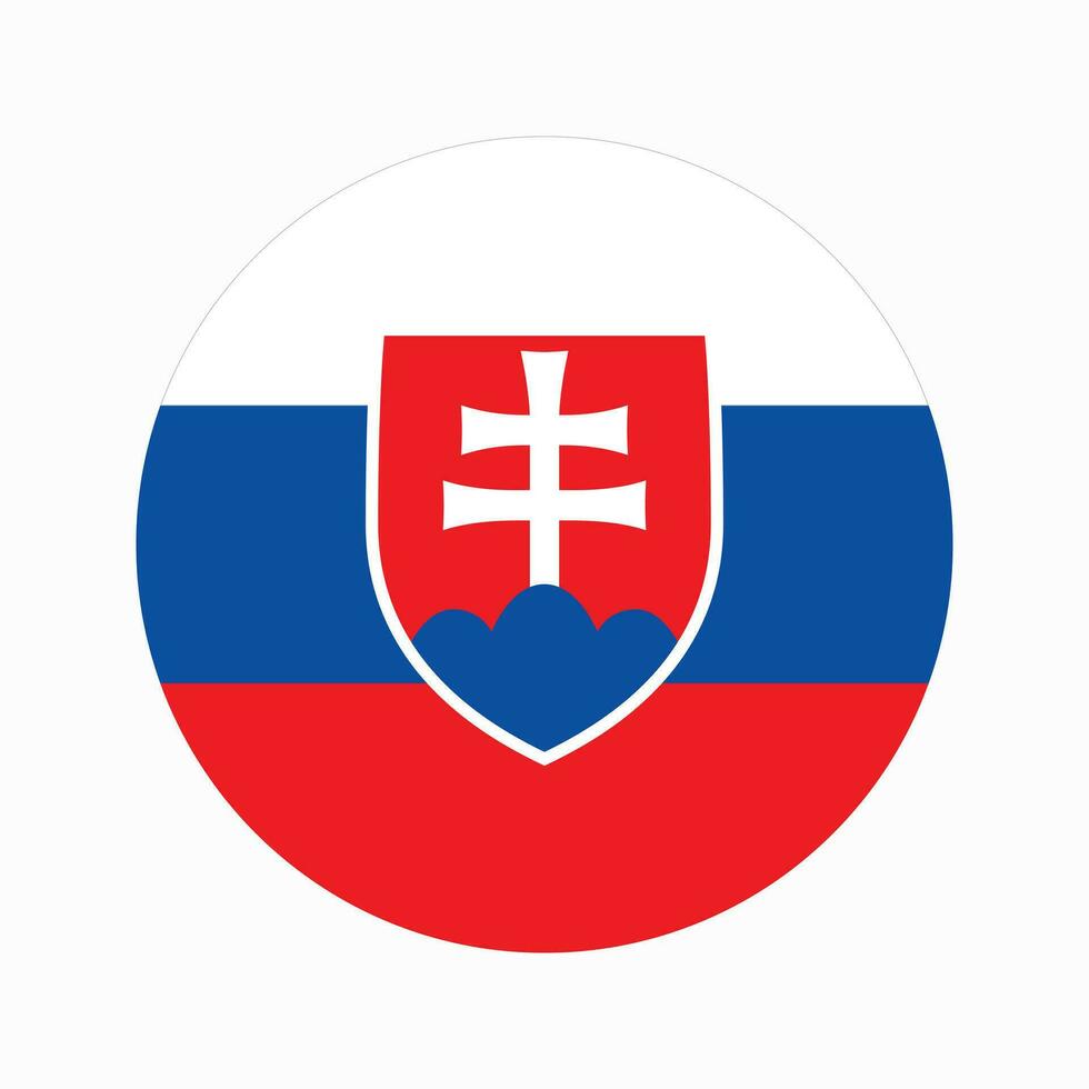 Slovakia flag simple illustration for independence day or election vector