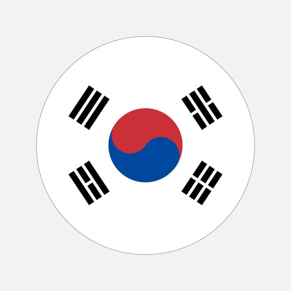 South Korea flag simple illustration for independence day or election vector