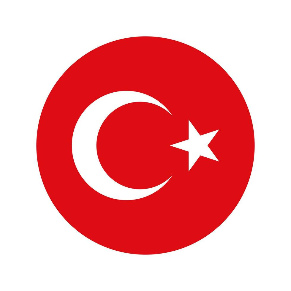 Turkey flag simple illustration for independence day or election vector