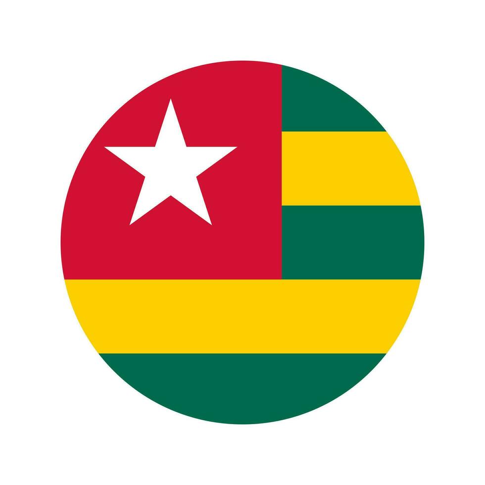 Togo flag simple illustration for independence day or election vector