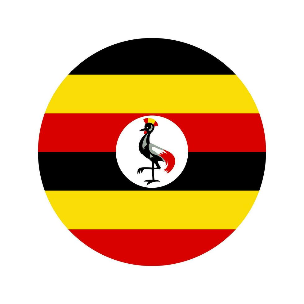 Uganda flag simple illustration for independence day or election vector