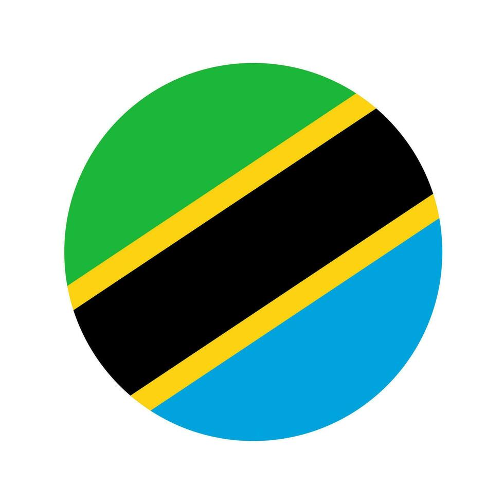 Tanzania flag simple illustration for independence day or election vector