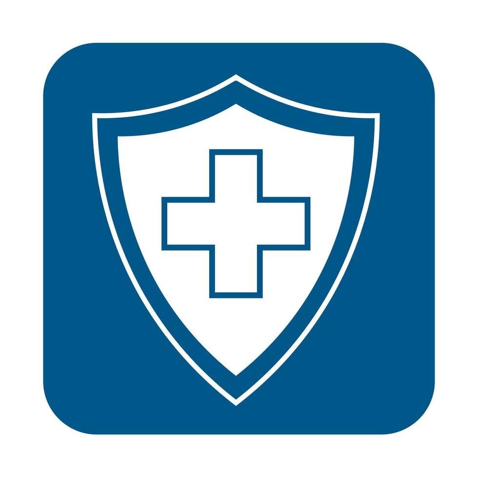 Immune system, medical shield icon in trendy flat style design vector