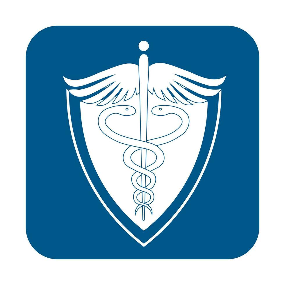 Immune system, medical shield icon in trendy flat style design vector