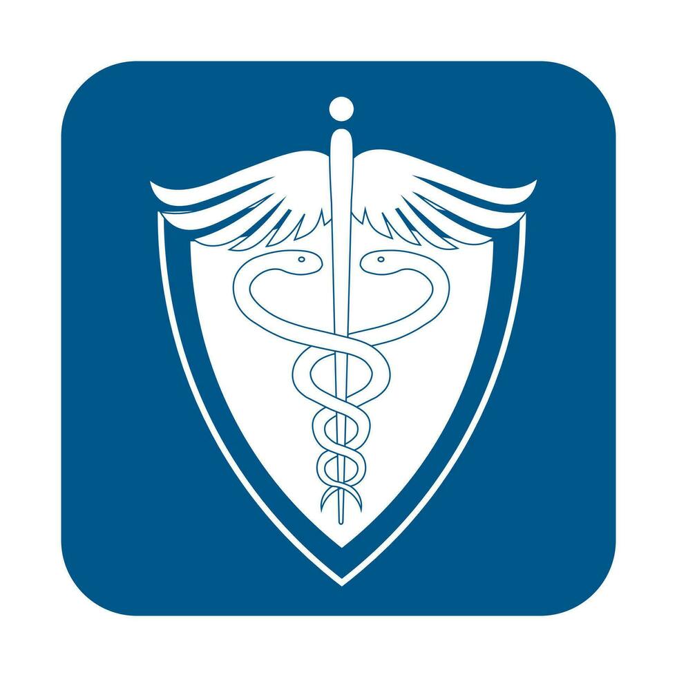 sistema inmunológico, icono de escudo médico en un moderno diseño de estilo plano vector