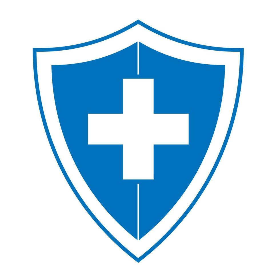 Immune system, medical shield icon in trendy flat style design vector