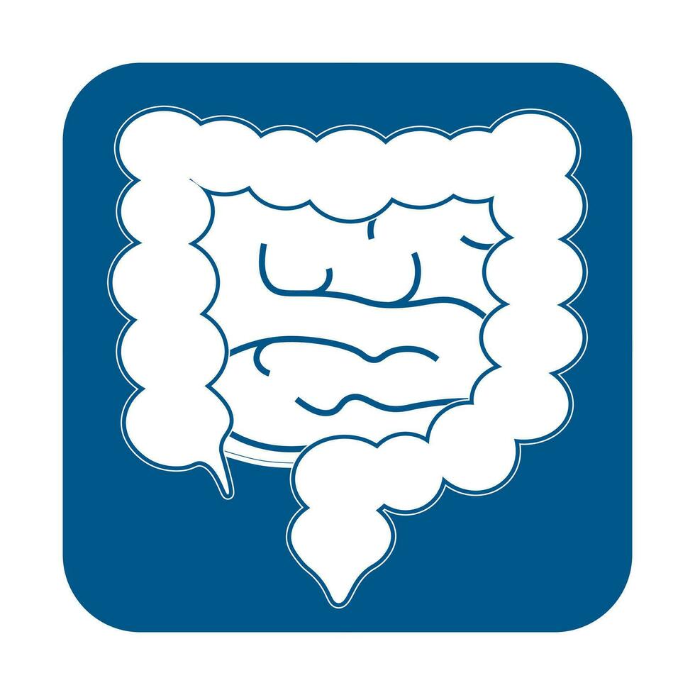 Intestines icon in trendy flat style. Symbol for your web site design, logo, app, UI vector