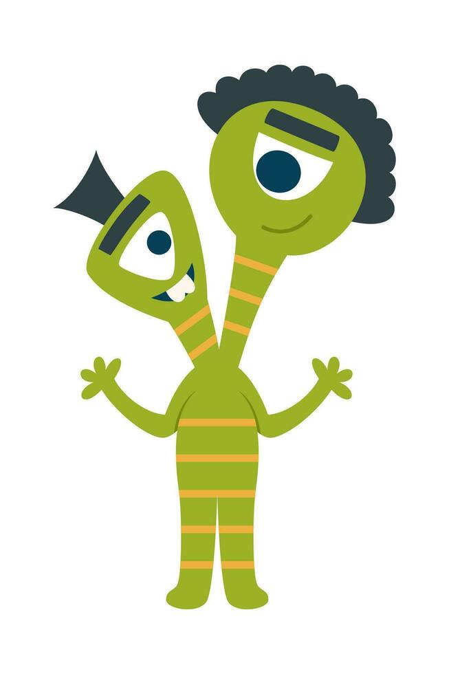 Cute monsters character illustration. Funny monster cartoon design illustration design for logo and print product vector
