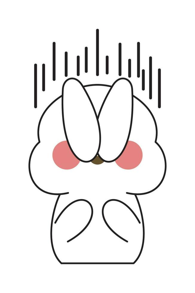 Cute Bunny Sticker Cartoon Illustration Isolated On White Background.  Kawaii cute cartoon character design. 25755082 Vector Art at Vecteezy