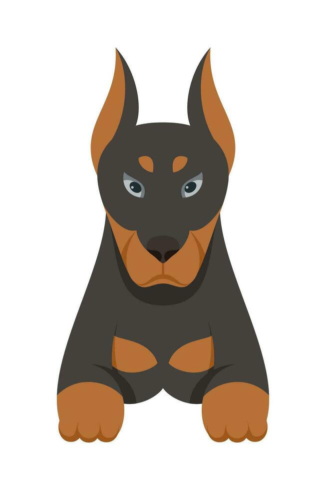 Cartoon puppy dogs breeds pets cute characters. Flat design of cute dogs and puppies vector illustration.