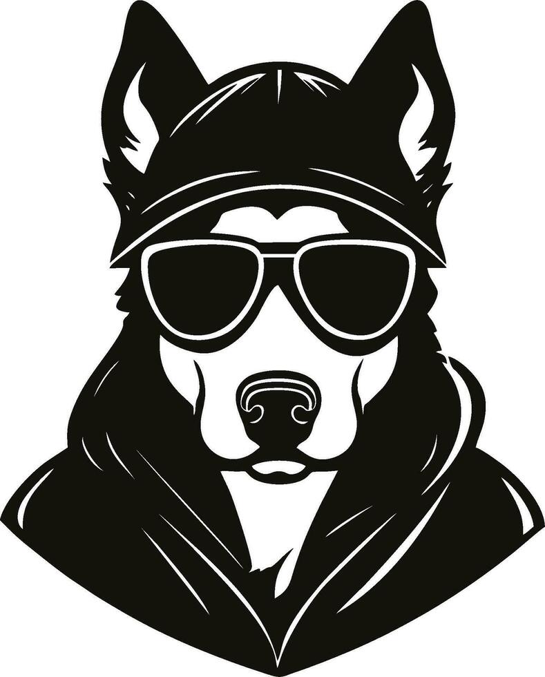 Husky dog in sunglasses vector