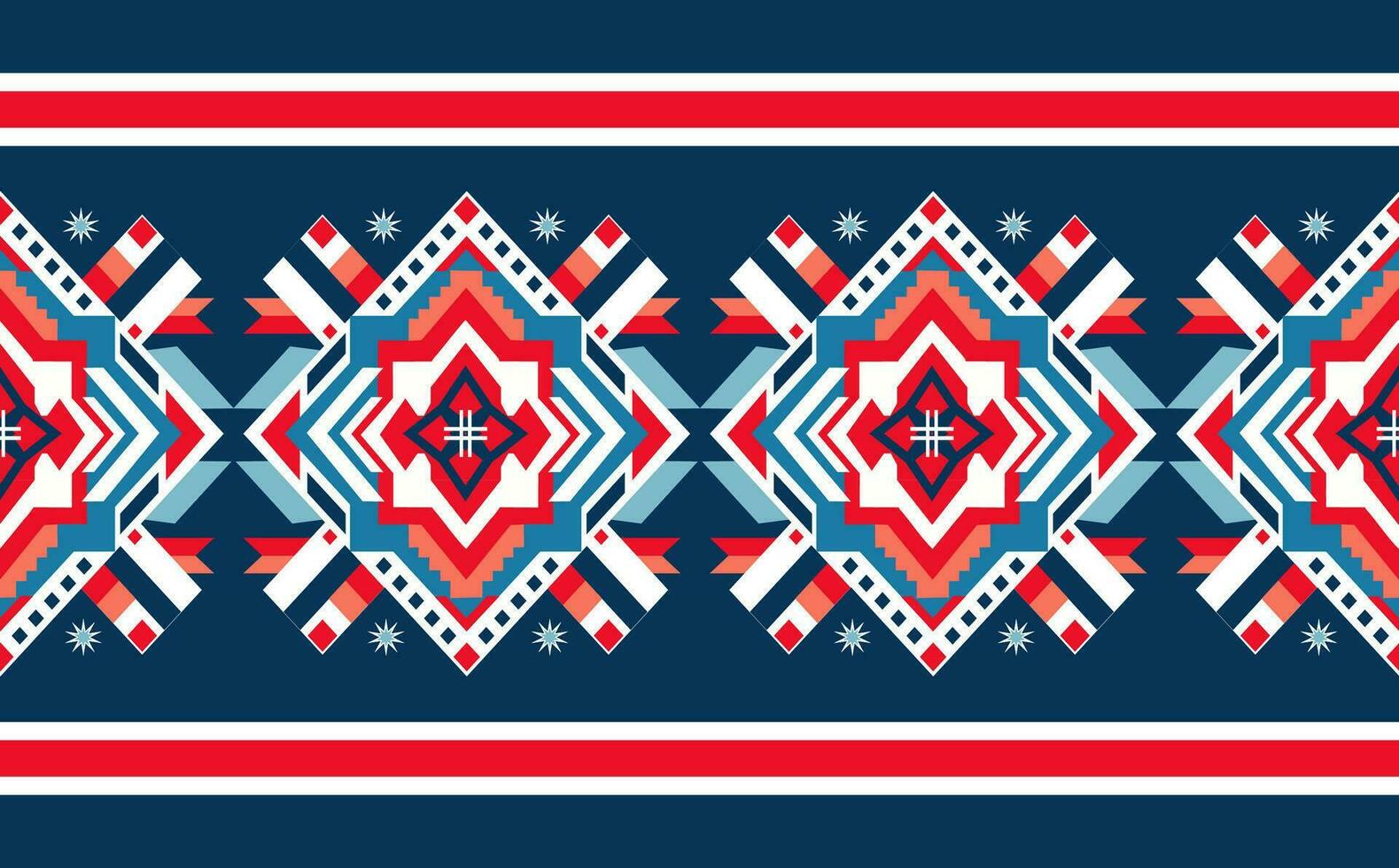 Geometric ethnic oriental ikat seamless pattern traditional Design for background,carpet,wallpaper,clothing,wrapping,batik,fabric,vector illustration. embroidery style. vector