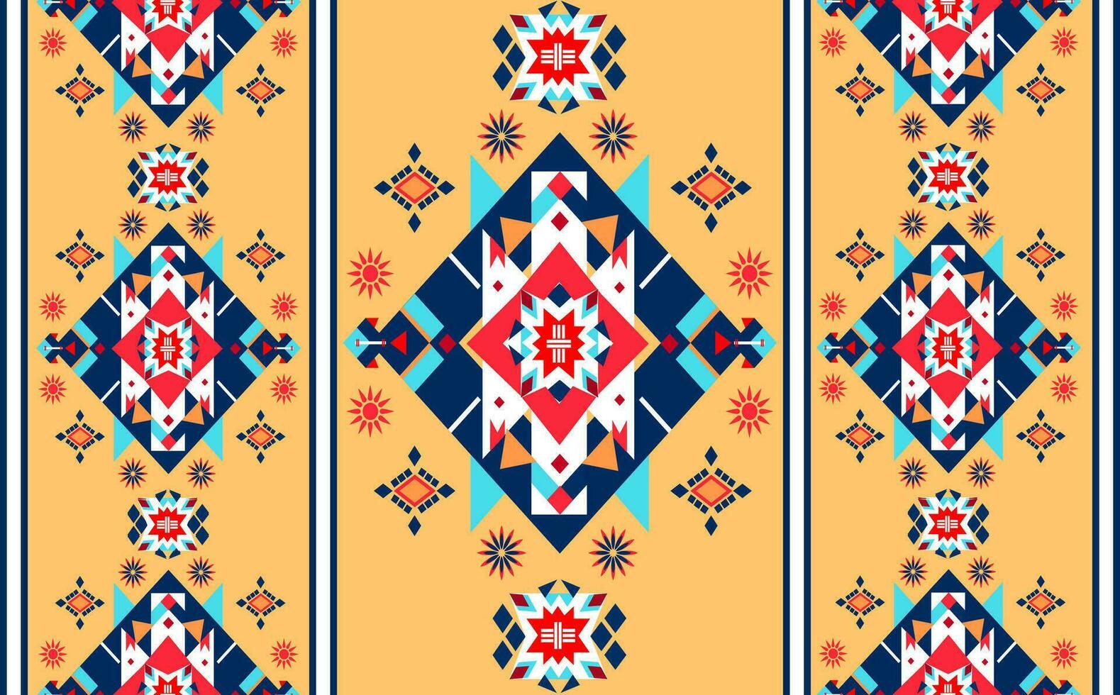 Geometric ethnic oriental ikat seamless pattern traditional Design for background,carpet,wallpaper,clothing,wrapping,batik,fabric,vector illustration. embroidery style. vector