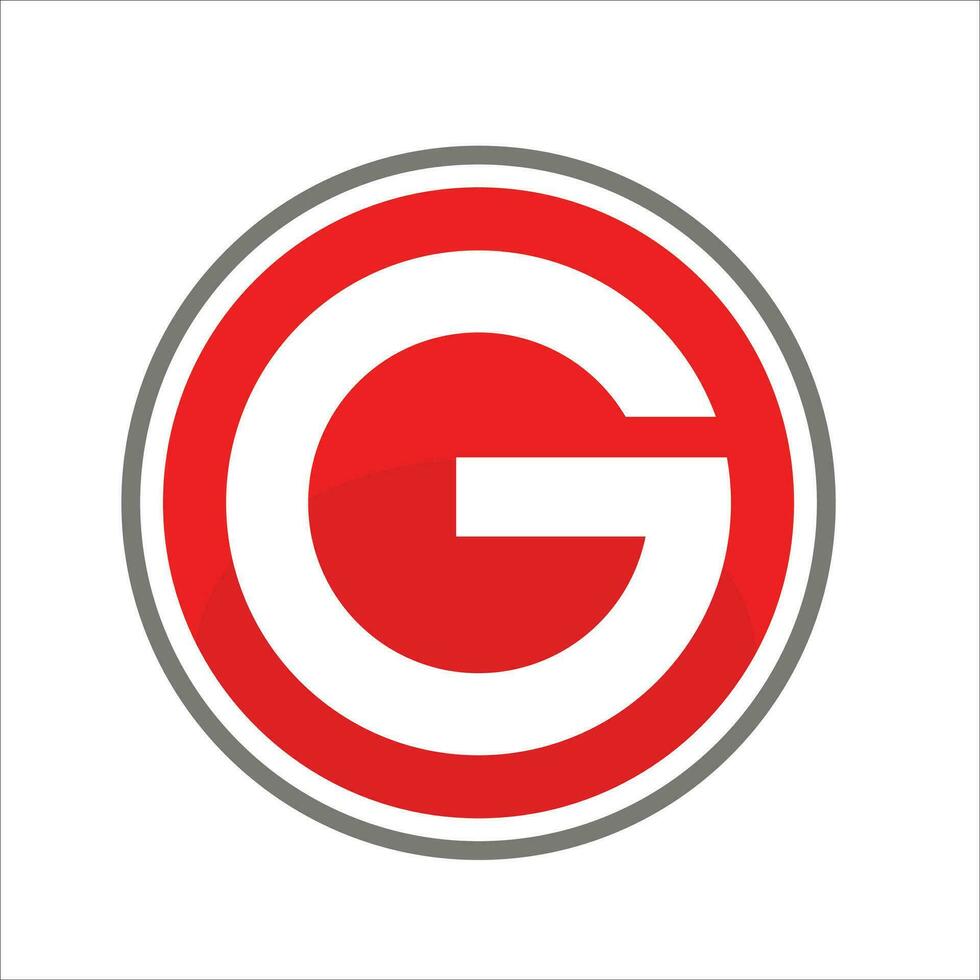 Letter g merged with circle vector