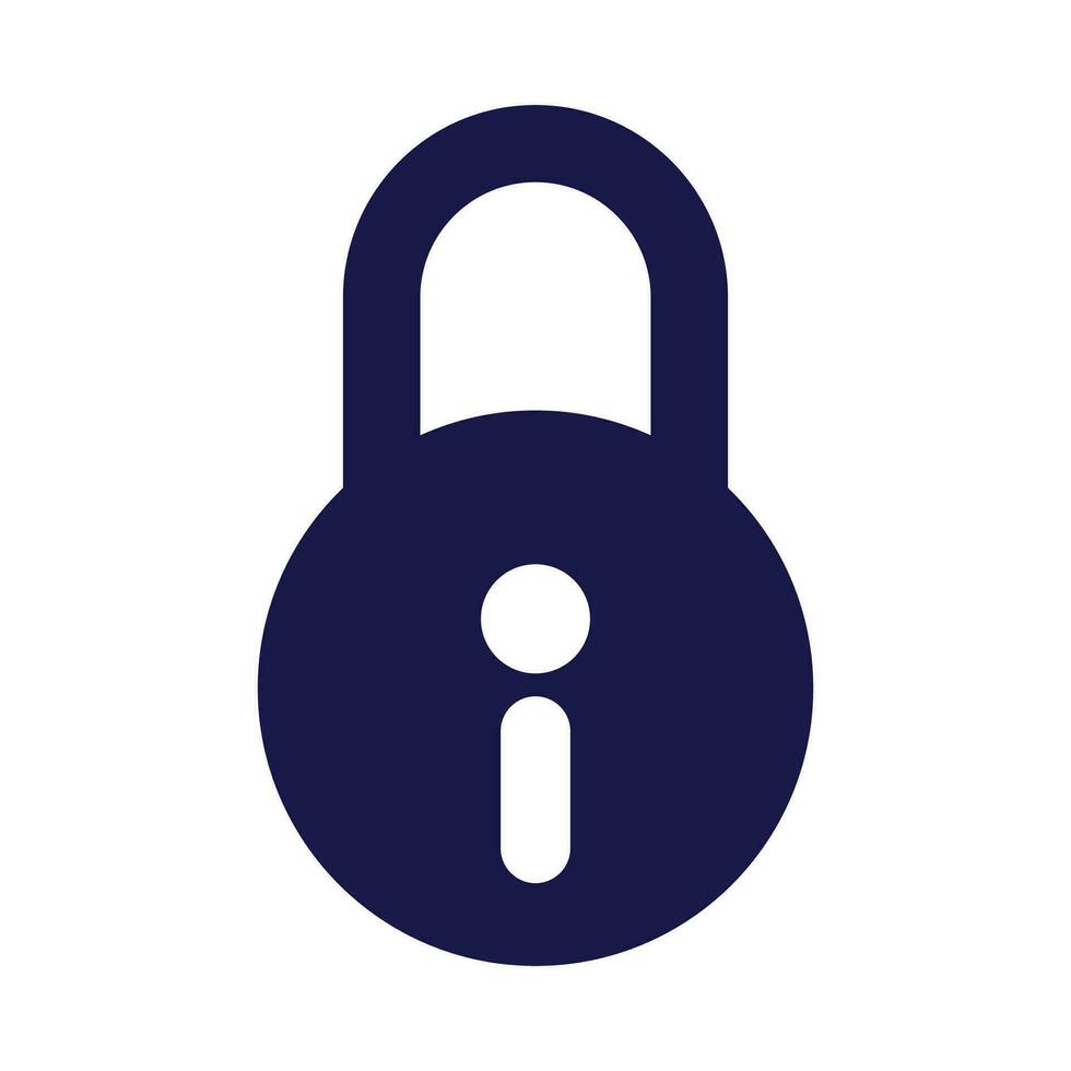 Letter i forming lock shape vector